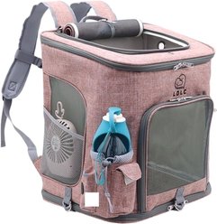 NonoPets Heavy-Duty Large Capacity Dog & Cat Backpack Carrier, Pink