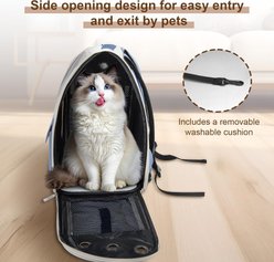 NonoPets Panoramic Window Travel Suitcase Dog & Cat Carrier, Blue slide 2 of 8