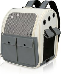 NonoPets Panoramic Window Travel Suitcase Dog & Cat Carrier, Grey slide 1 of 8