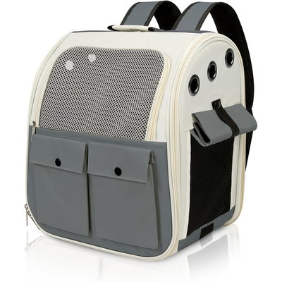 NonoPets NonoPets Panoramic Window Travel Suitcase Dog & Cat Carrier, Grey
