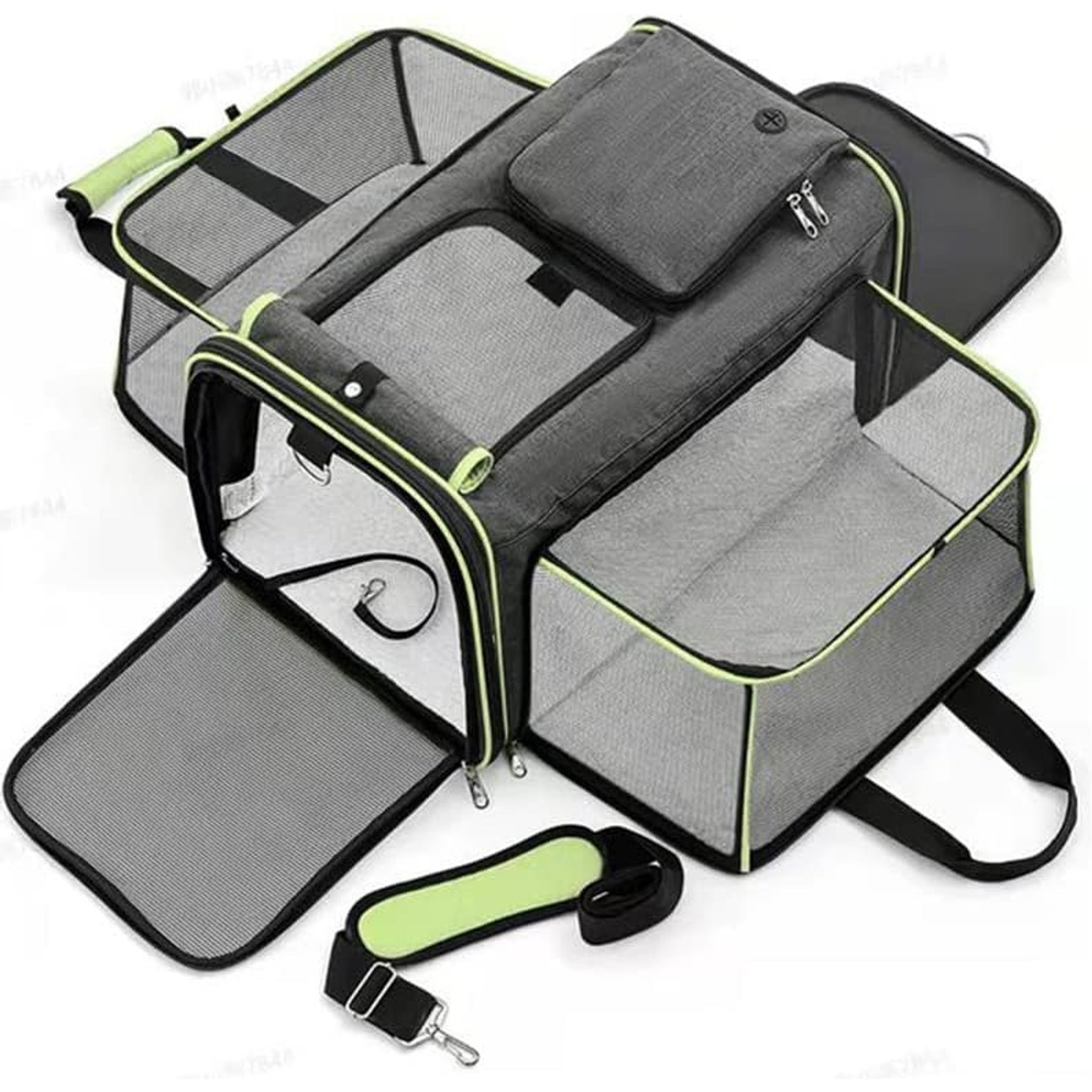 NonoPets 4-Way Expandable Airline Approved Dog & Cat Carrier, Green