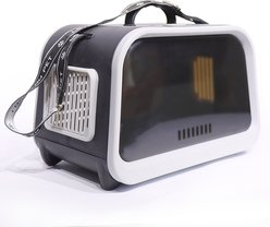 NonoPets Panoramic Window Dog & Cat Carrier, Black