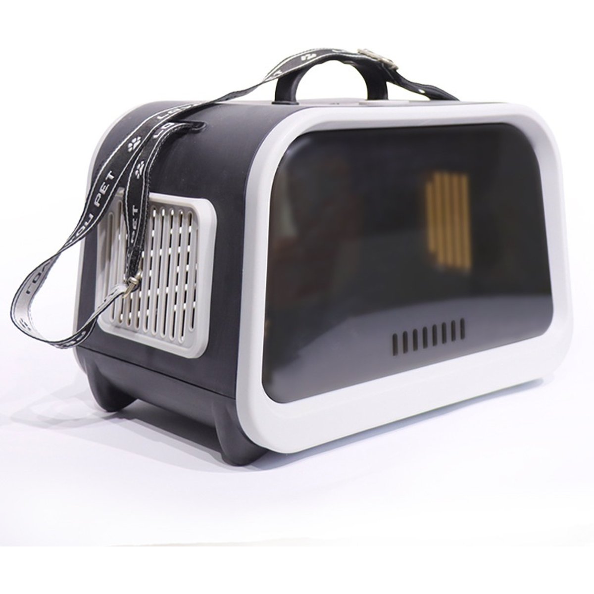 NonoPets Panoramic Window Dog & Cat Carrier, Black