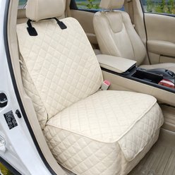 NonoPets Deluxe Dog & Cat Front Seat Cover, Beige