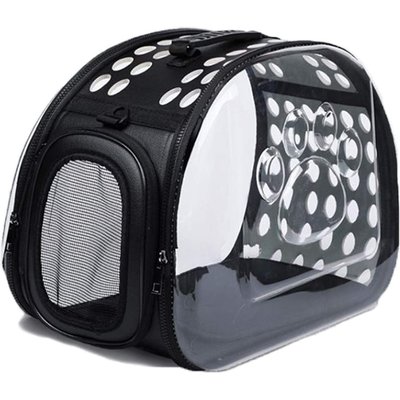 NonoPets NonoPets Panoramic Sightseeing Space Capsule Dog & Cat Carrier, Black, Large