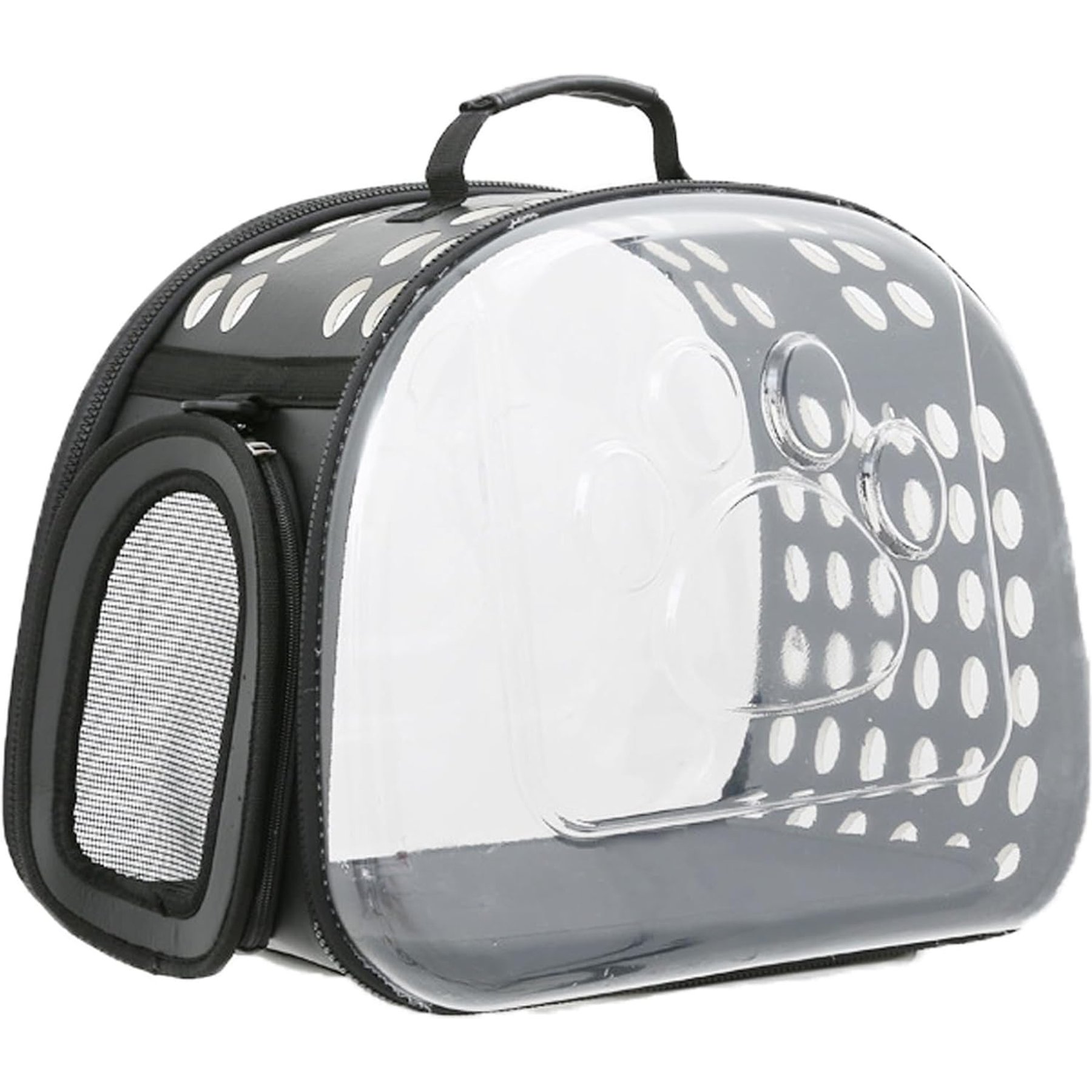 NonoPets Panoramic Sightseeing Space Capsule Dog & Cat Carrier, Grey, Small