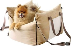 NonoPets All-Season Orthopedic Dog & Cat Car Seat, Beige
