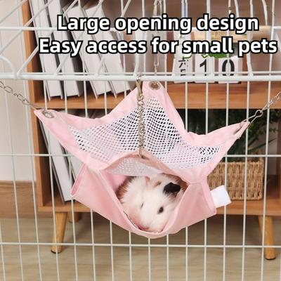 Show full view: NonoPets Double-Layer Breathable Mesh Small Pet Hammock, Pink, Medium slide 3 of 8