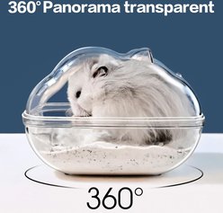 NonoPets Panoramic Transparent Hamster Bathroom, 6.3 x 4.06 x 3.94-in slide 2 of 7