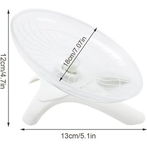 NonoPets Silent Flying Saucer Hamster Wheel, White