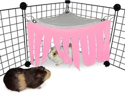 NonoPets Corner Fleece Forest Hideout Small Pet Hammock & Privacy Tent, Pink slide 2 of 2