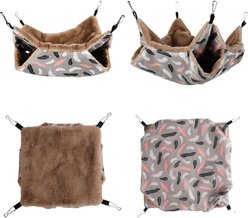 NonoPets Three-Story Plush Small Pet Hammock, Pink slide 2 of 4