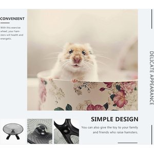 NonoPets Silent Flying Saucer Hamster Wheel, Black