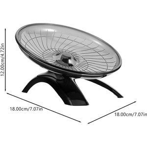 NonoPets Silent Flying Saucer Hamster Wheel, Black