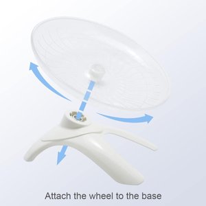 NonoPets Silent Flying Saucer Hamster Wheel, White