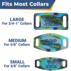 GoTags Personalized Engraved Silicone Slide On No Noise Dog & Cat ID Tag, Neon, Large slide 2 of 6