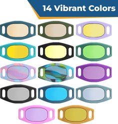 GoTags Personalized Engraved Silicone Slide On No Noise Dog & Cat ID Tag, Pistachio, Large slide 2 of 6