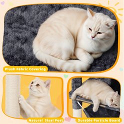 Yaheetech Multi-Level 67-in Cat Tree, Dark Gray slide 2 of 8