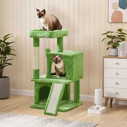 Yaheetech 36-in Plush Cat Tree, Green