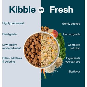 JustFoodForDogs JustFresh Human Grade Home-Cooked Chicken Recipe Fresh Dog Food, 12-oz pouch, case of 7