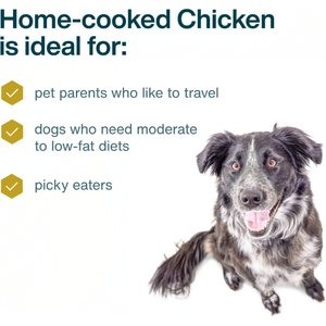 JustFoodForDogs JustFresh Human Grade Home-Cooked Chicken Recipe Fresh Dog Food, 12-oz pouch, case of 7