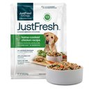 JustFoodForDogs JustFresh Human Grade Home-Cooked Chicken Recipe Fresh Dog Food, 12-oz pouch, case of 7