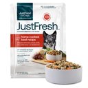 JustFoodForDogs JustFresh Human Grade Home-Cooked Beef Recipe Fresh Dog Food, 12-oz pouch, pack of 7