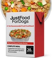 JustFoodForDogs Pantry Fresh Beef & Russet Potato Fresh Dog Food, 12.5-oz pouch, case of 1