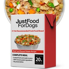 JustFoodForDogs Pantry Fresh Beef & Russet Potato Fresh Dog Food, 12.5-oz pouch, case of 1