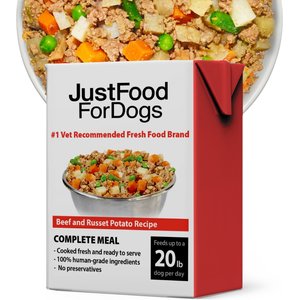 JustFoodForDogs Pantry Fresh Beef & Russet Potato Fresh Dog Food, 12.5-oz pouch, case of 12