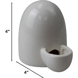 Nibbles by A&E Cage Company Ceramic Waterer for Rodents, White
