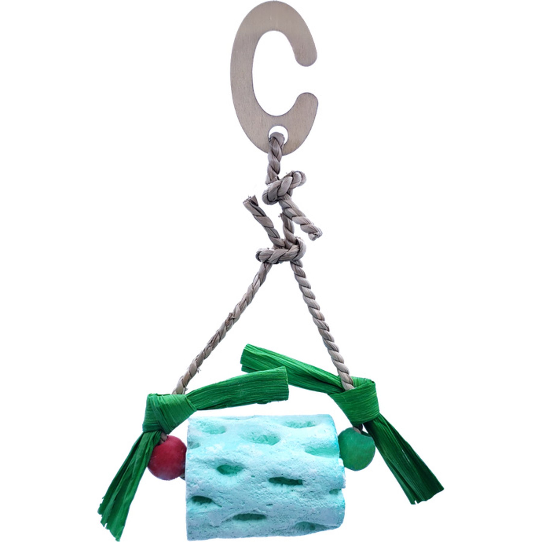 Nibbles by A&E Cage Company Calcium Roller Hanging Small Pet Chew Toy, Multicolor