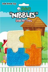 Nibbles by A&E Cage Company Piece Out Puzzle Loofah Small Pet Chew Toy, Multicolor