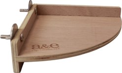 Nibbles by A&E Cage Company Corner Shelf Smallpet Cage Accessory, Brown, Small