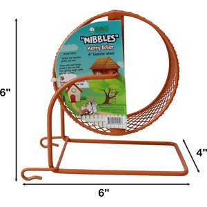 Nibbles by A&E Cage Company 4-in Wheel Hamster & Mouse Toy, Orange