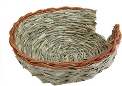 Nibbles by A&E Cage Company Oval Grass Smallpet Nest Hideout, Brown, Small, Small
