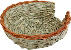 Nibbles by A&E Cage Company Oval Grass Smallpet Nest Hideout, Brown, Medium, Medium