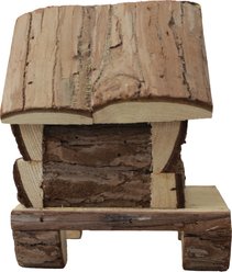 Nibbles by A&E Cage Company Deluxe Log Cabin Hut Smallpet Hideout, Brown slide 2 of 4
