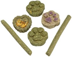 Nibbles by A&E Cage Company Hay Chew Variety Pack Smallpet Toy, Brown, 6 count