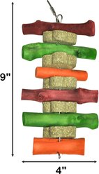 Nibbles by A&E Cage Company Colored Circle Hay Chew Stacker Small Pet Toy, Multicolor slide 2 of 2