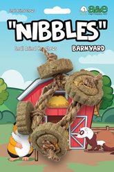 Nibbles by A&E Cage Company 4 Way Circle Rope Hay Small Pet Chew Toy, Brown