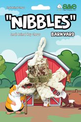 Nibbles by A&E Cage Company Hollow Braided Hay Small Pet Chew Toy, Tan