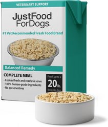 JustFoodForDogs PantryFresh Balanced Remedy Recipe Fresh Dog Food, 12.5-oz pouch, case of 12