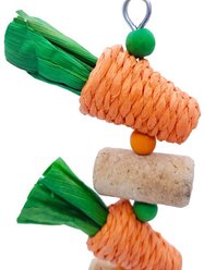 Nibbles by A&E Cage Company Carrot & Cork Jingle Small Pet Chew Toy, Multicolor slide 2 of 2