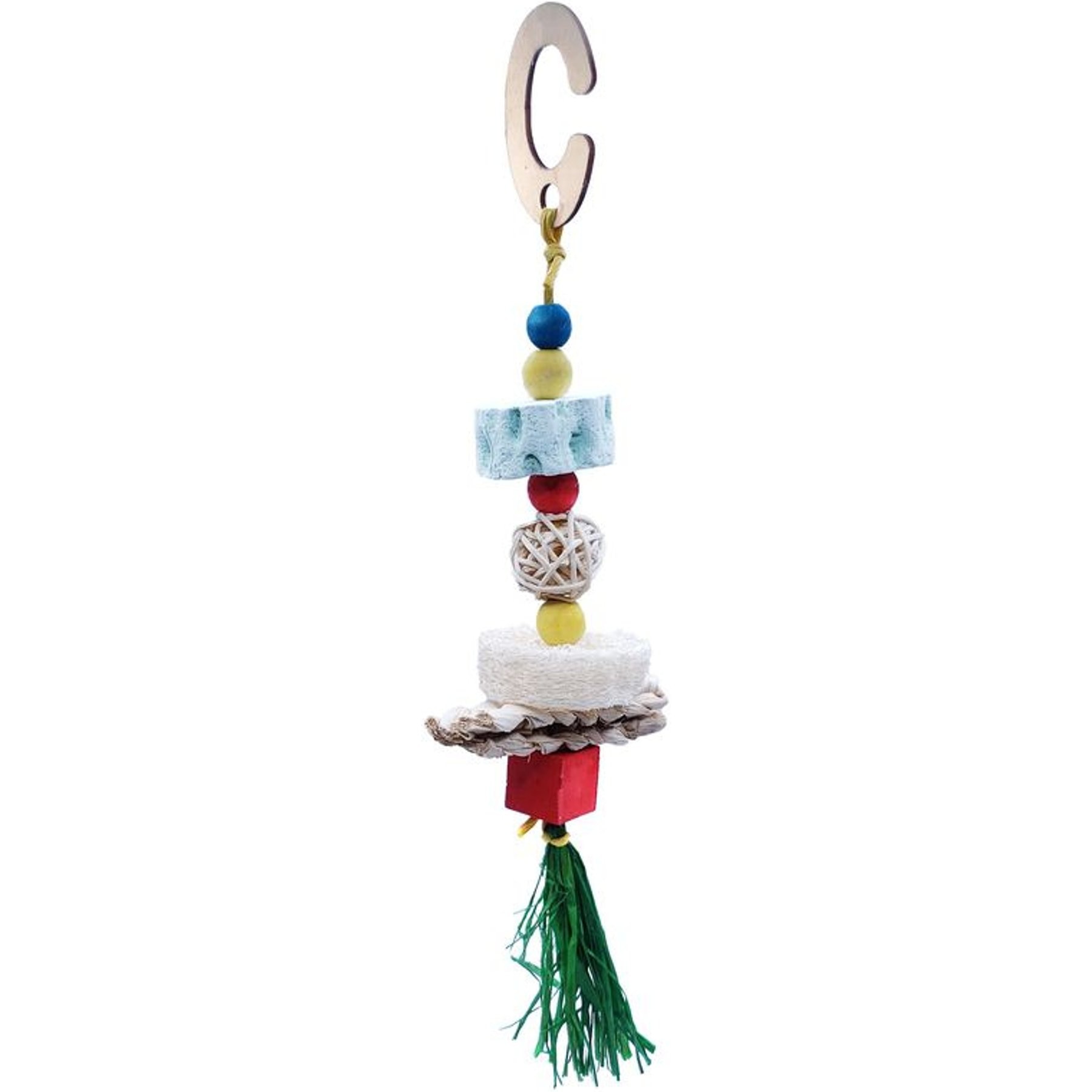 Nibbles by A&E Cage Company Crunchy Bunch Vine Ball Wood & Calcium Small Pet Toy, Mulitcolor