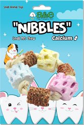 Nibbles by A&E Cage Company Corny Calcium Ring Small Pet Toy, Multicolor