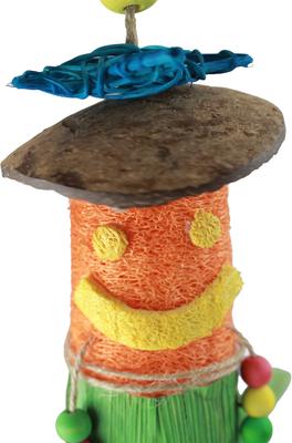 Show full view: Nibbles by A&E Cage Company Tiki Man Small Pet Toy, Multicolor slide 3 of 4