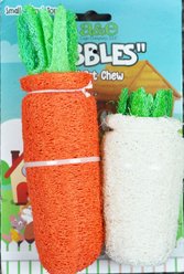 Nibbles by A&E Cage Company Loofah Daikon Small Pet Toy, Multicolor, Large