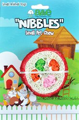 Nibbles by A&E Cage Company Loofah Deluxe Sushi Roll Small Pet Toy, Multicolor