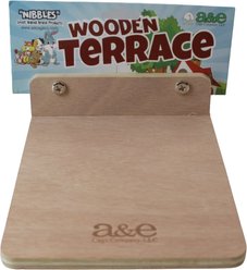 Nibbles by A&E Cage Company Wooden Platform Smallpet Cage Accessory, Brown, Small